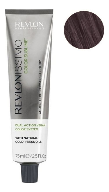 Безаммиачная краска для волос с маслом холодного отжима Revlonissimo Color Sublime Vegan 75мл: 4.65 Коричневый красно-махагоновый