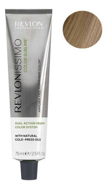 Безаммиачная краска для волос с маслом холодного отжима Revlonissimo Color Sublime Vegan 75мл: 73 Блондин золотистый