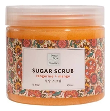 Beauty Style Сахарный скраб для рук, ног и тела Мандарин и манго Tangerine + Mango Sugar Scrub 450мл
