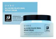 DABO Восстанавливающий крем с муцином черной улитки All In One Black Snail Repair Cream 100мл