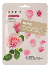 DABO Тканевая маска для лица с экстрактом розы First Solution Mask Pack Rose 23г