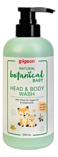 Pigeon Гель для купания Natural Botanical Baby Head & Body Wash 500мл
