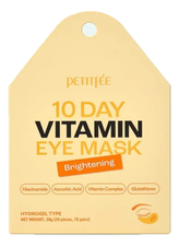 Petitfee Гидрогелевые патчи для глаз 10 Day Vitamin Eye Mask Brightening 20шт
