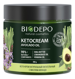 Питательный кето-крем для лица и тела с маслом авокадо Avocado Oil Ketocream 380г