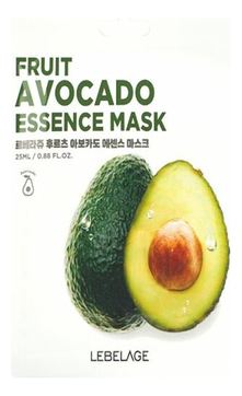 Тканевая маска для лица с экстрактом авокадо Fruit Avocado Essence Mask 25мл
