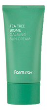 Farm Stay Успокаивающий солнцезащитный крем Tea Tree Biome Calming Sun Cream 50г
