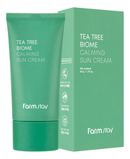 Farm Stay Успокаивающий солнцезащитный крем Tea Tree Biome Calming Sun Cream 50г