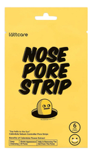 Lattcare Очищающие полоски для носа с экстрактом календулы Nose Pore Strip 6шт
