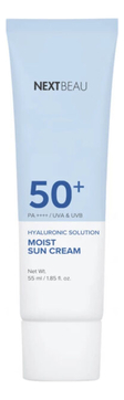Солнцезащитный крем для лица с гиалуроновой кислотой Hyaluronic Solution Moist Sun Cream SPF50+ PA++++ 55мл