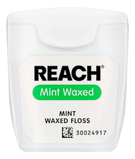 Reach Зубная нить пропитанная воском Mint Waxed 50м