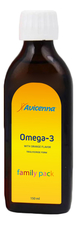 Avicenna Биологическая активная добавка к пище со вкусом апельсина Omega-3 Family Pack 150мл