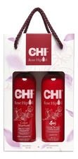 CHI Набор для ухода за окрашенными волосами Rose Hip Oil Color Protecting Kit (шампунь 340мл + кондиционер 340мл)