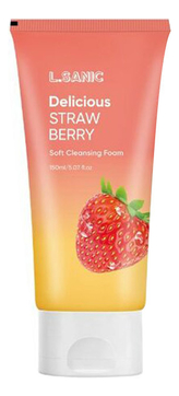 Очищающая пенка для умывания с экстрактом клубники Delicious Strawberry Soft Cleansing Foam 150мл