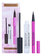 Makeup Revolution Набор для макияжа Eye & Brow Icons (гель для бровей 3мл + подводка для глаз 0,5мл)