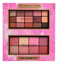 Makeup Revolution Набор для макияжа Pink Moments (палетка теней 16,5г + палетка румян 16г)