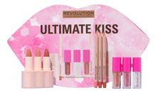 Makeup Revolution Набор для макияжа Ultimate Kiss (карандаш 3*1г + губная помада 3*3,2г + блеск 3*1,4мл)