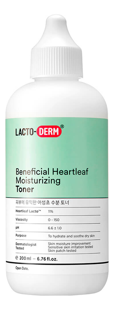 

Тонер для лица увлажняющий Lacto-Derm Beneficial Heartleaf Moisturizing Toner 200мл
