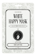 Kocostar Тканевая маска для лица с ниацинамидом и экстрактом рисовых отрубей White Happy Mask 25мл