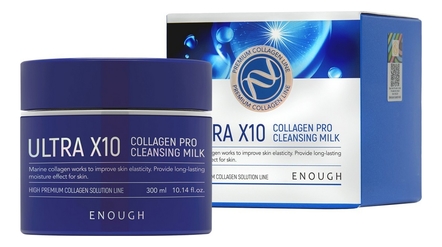 Enough Очищающее молочко для лица с коллагеном Ultra X10 Collagen Pro Cleansing Milk 300мл