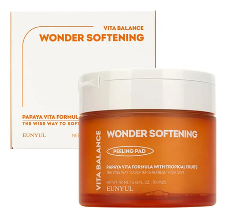 EUNYUL Смягчающие отшелушивающие пилинг-пэды для лица Vita Balance Wonder Softening Peeling Pad 190мл