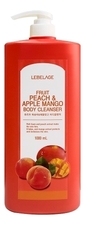 Lebelage Гель для душа с экстрактами персика и манго Fruit Peach & Apple Mango Body Cleanser 1000мл
