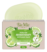 BioMio Натуральное мыло Бергамот и зеленый чай Vegan-Soap Aromatherapy 90г