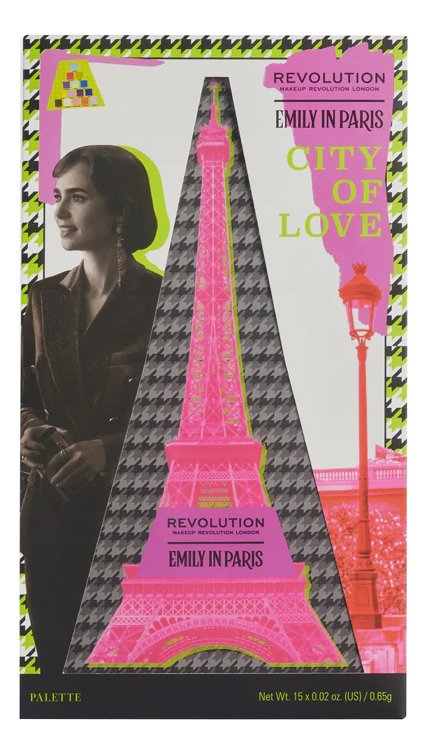 Makeup Revolution тени для век emily in paris city of love palette 9,8г ...