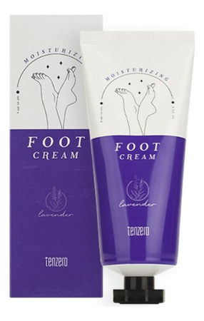 TENZERO Увлажняющий крем для ног с ароматом лаванды Moisturizing Foot Cream Lavender 100г