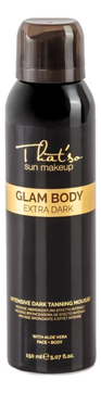 Мусс-автозагар для лица и тела Glam Body Extra Dark Tanning Mousse 150мл