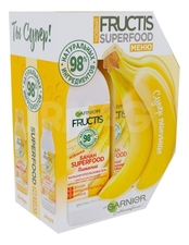 GARNIER Набор для волос Банан Питание Fructis Superfood 2*350мл (бальзам-ополаскиватель + шампунь)