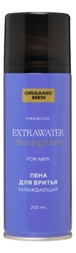 Охлаждающая пена для бритья Organic Men ExtraWater 200мл