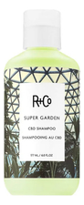 R+Co Успокаивающий шампунь для волос Super Garden CBD Shampoo