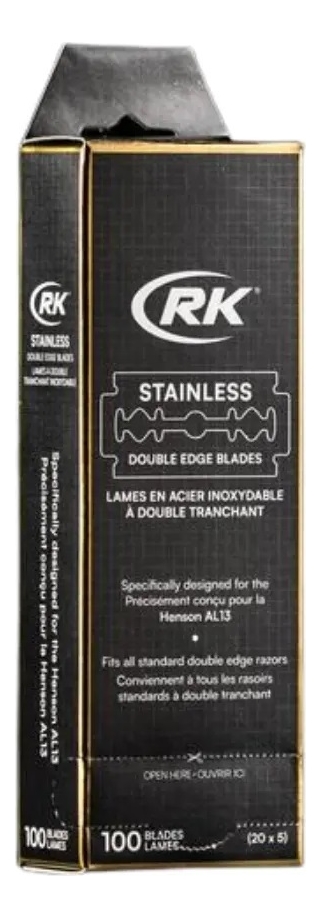 Сменные лезвия для Т-образной бритвы AL13 RK Stainless: Лезвия 100шт deonica сменные кассеты для бритвы 5 тонких лезвий с керамическим покрытием сша for men 2
