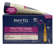 PHYTO Набор Phytocyane (сыворотка от выпадения волос 85% 12*5мл + шампунь 100мл)