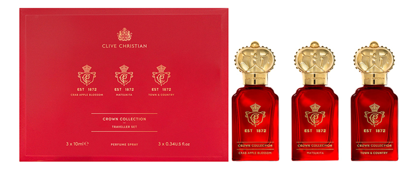 Crown Collection Set: духи 3*10мл (Crab Apple Blossom + Matsukita + Town & Country) the collection couturier parfumeur cologne royale