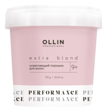 OLLIN Professional Осветляющий порошок для волос Extra Blond Performance 9+ 750г