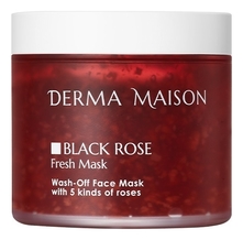 Derma Maison Тонизирующая маска для лица с экстрактом розы и комплексом ферментов Black Rose 230г