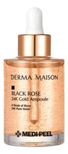 Derma Maison Ампульная сыворотка для лица с экстрактом розы и золотом Black Rose 24K Gold Ampoule 95мл
