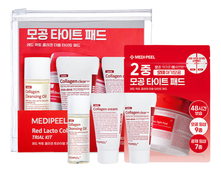 Medi-Peel Набор для лица с лактобактериями и коллагеном Red Lacto Collagen (гидрофильное масло 20мл + пенка 15мл + пэды 5шт + крем 15мл)
