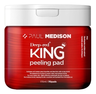 Очищающие пэды для лица с экстрактом центеллы азиатской Deep-Red King Peeling Pad 70шт