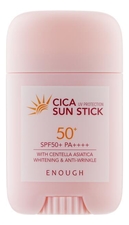 Enough Стик для лица и тела солнцезащитный с экстрактом центеллы азиатской Cica Sun Stick SPF50+ PA++++ 20г