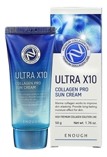 Enough Солнцезащитный крем для лица с морским коллагеном Ultra X10 Collagen Pro Sun Cream SPF50 PA+++ 50г