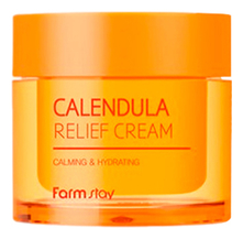 Farm Stay Успокаивающий крем для лица с экстрактом календулы Calendula Relief Cream 80мл