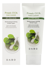 DABO Успокаивающая пенка для умывания с экстрактом центеллы азиатской Fresh Cica Foam Cleanser 100мл