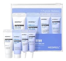 Medi-Peel Набор для лица с глутатионом Glutathione Hyal Aqua Trial (гель для умывания 15мл + крем 15г + эссенция 4мл + сыворотка 4мл) 