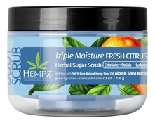 Hempz Сахарный скраб для телаTriple Moisture Fresh Citrus Herbal Sugar Scrub 176г
