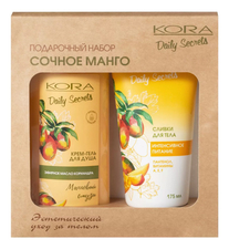 KORA Набор для тела Сочное манго (крем-гель для душа 250мл + сливки для тела 175мл)