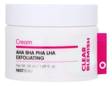 Nextbeau Крем для проблемной кожи лица Clear Blemish Cream AHA BHA PHA LHA 50мл