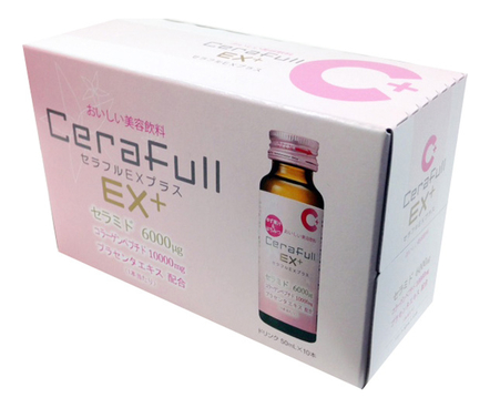 Ureshino Lab Жидкий питьевой коллаген на основе церамидов CeraFull EX+ 10*50мл