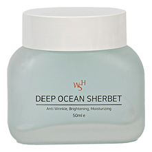 WeSellHope Увлажняющий и охлаждающий крем-щербет для лица и тела с эффектом  придания блеска коже Deep Ocean Sherbet 50мл